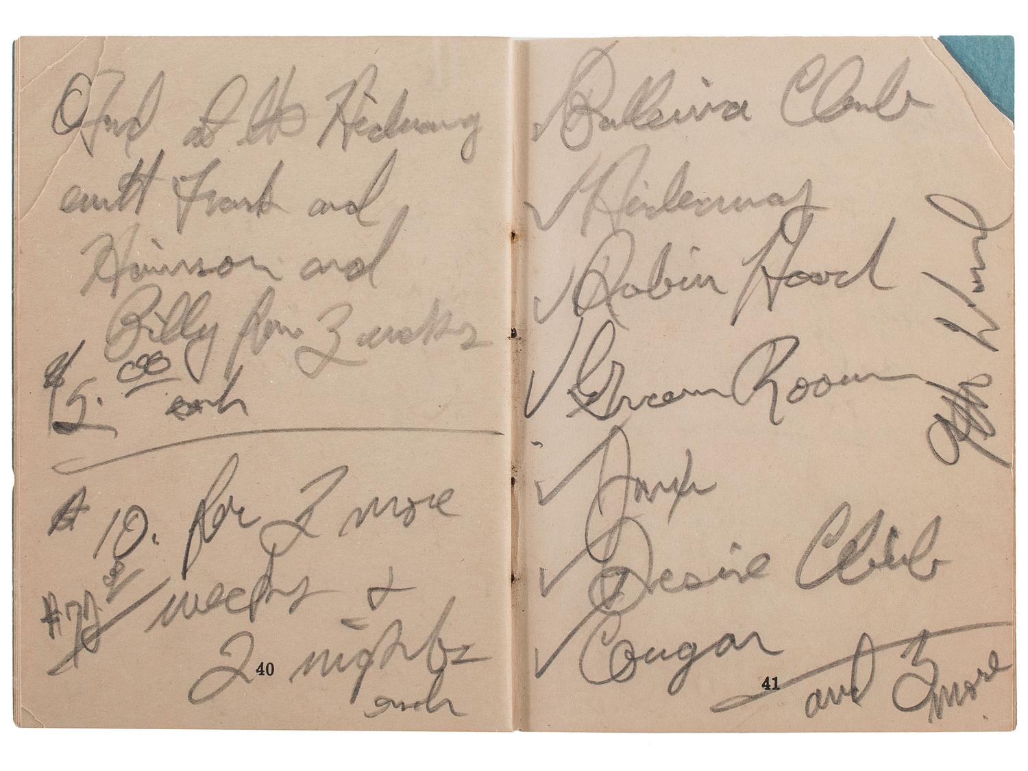 [MUSIC] -- [DOMINO, Antoine "Fats" (1928-2017), his copy]. Price List and Conditions. New Orleans, LA: American Federation of Musicians, [1948].