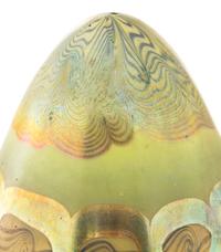An Iridescent Glass Pendant Fixture