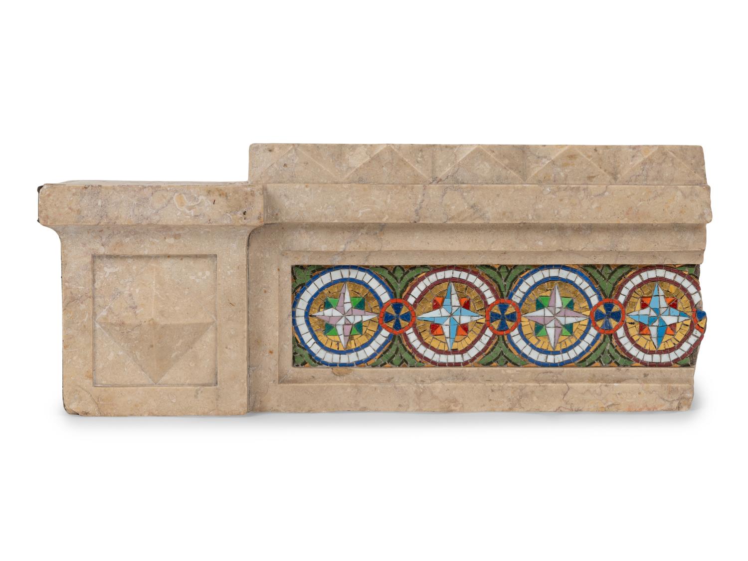 An American Mosaic-Inset Architectural Fragment
