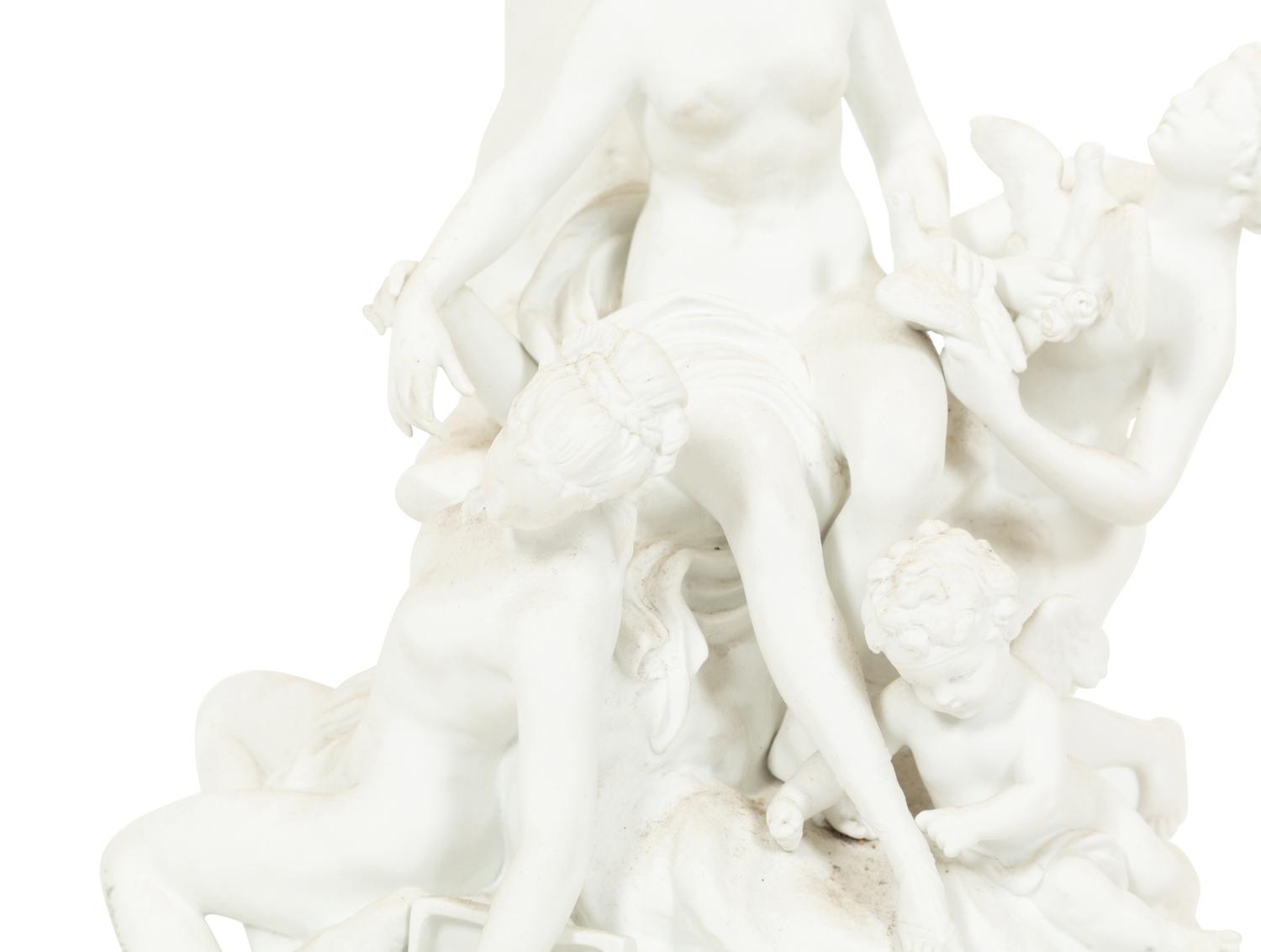 A Sèvres Bisque Porcelain Toilette de Venus Figural Group