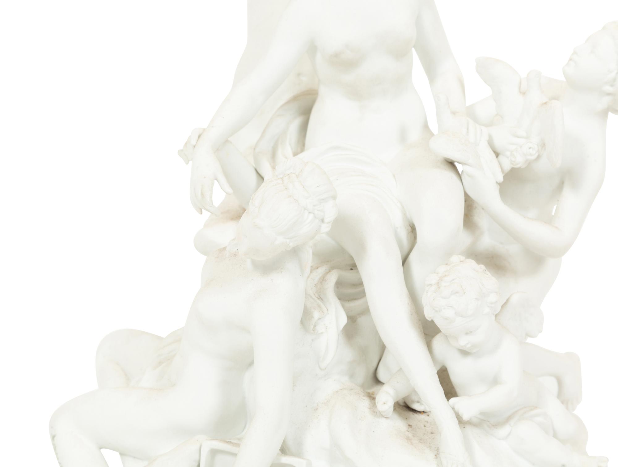 A Sèvres Bisque Porcelain Toilette de Venus Figural Group