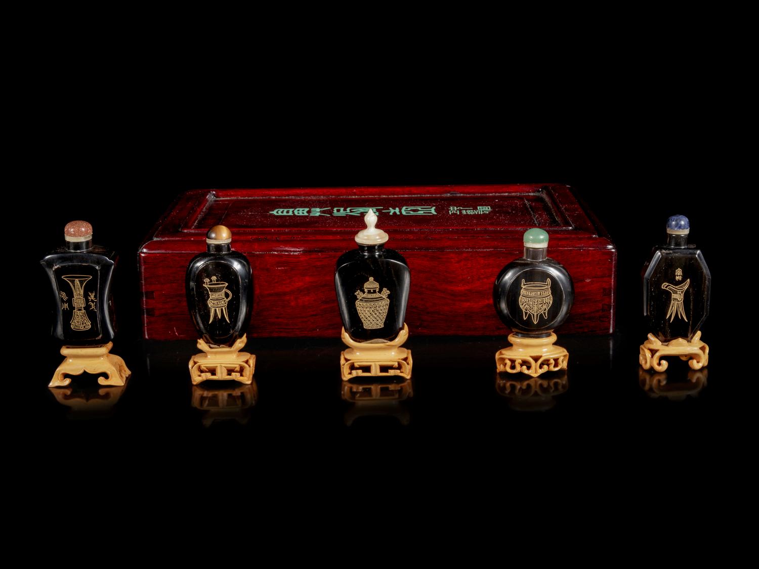 Five Chinese Snuff Bottles