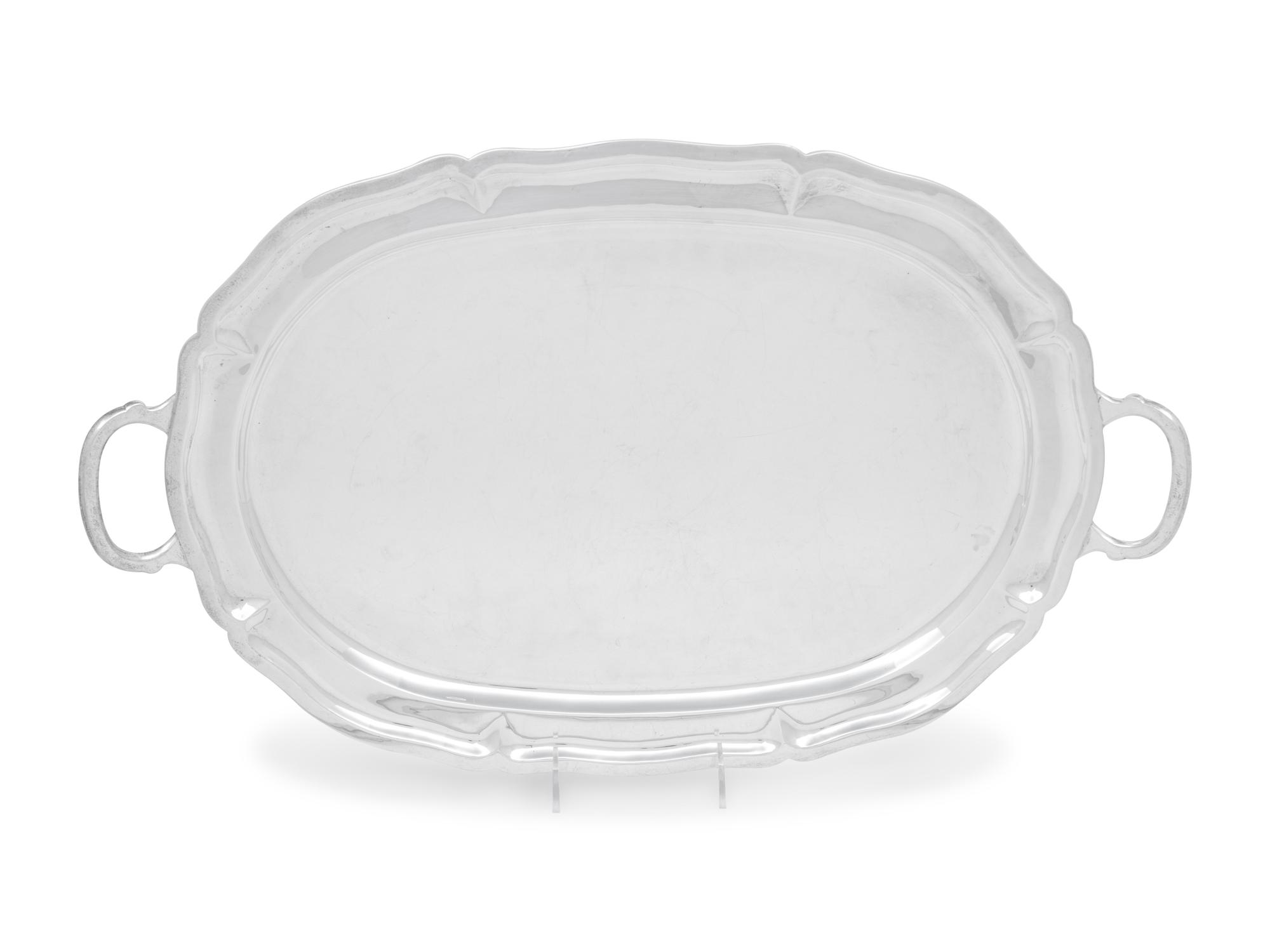 A Mexican Silver Serving Tray
