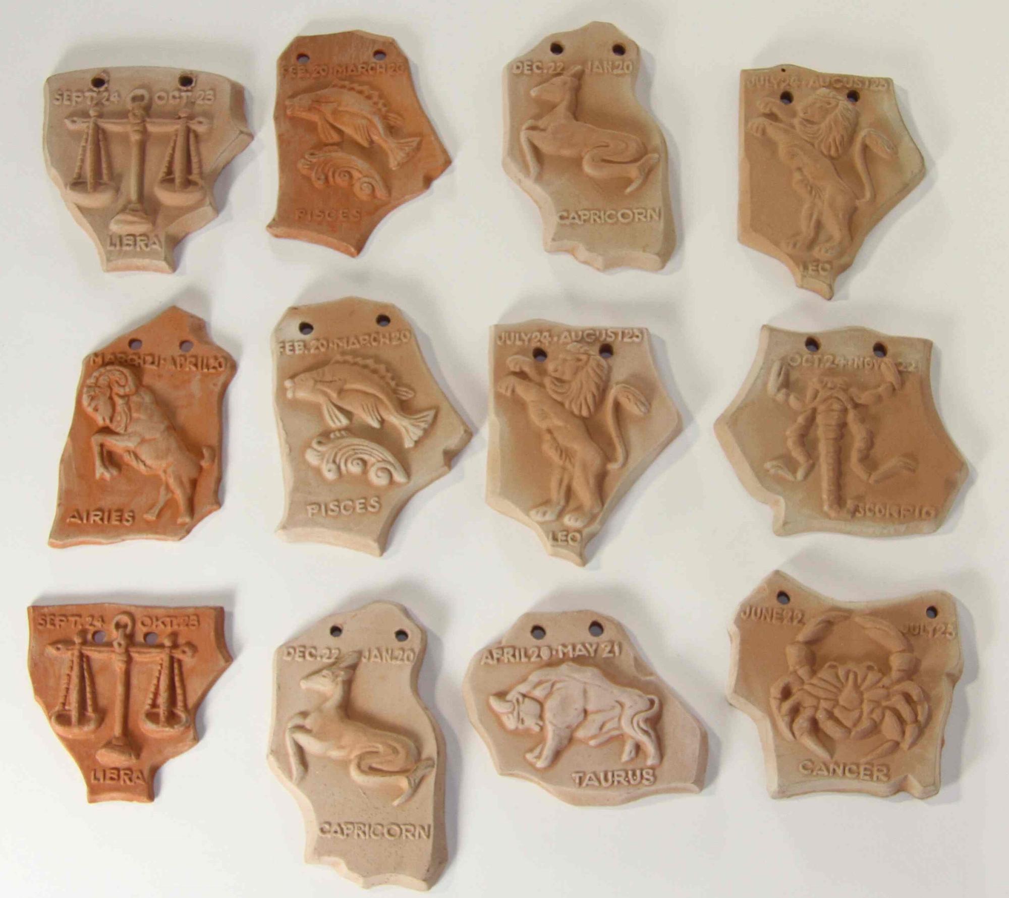 A Group of Thirteen Pottery Articles Diameter of charger 5 3/4 inches. — Sasha Brastoff