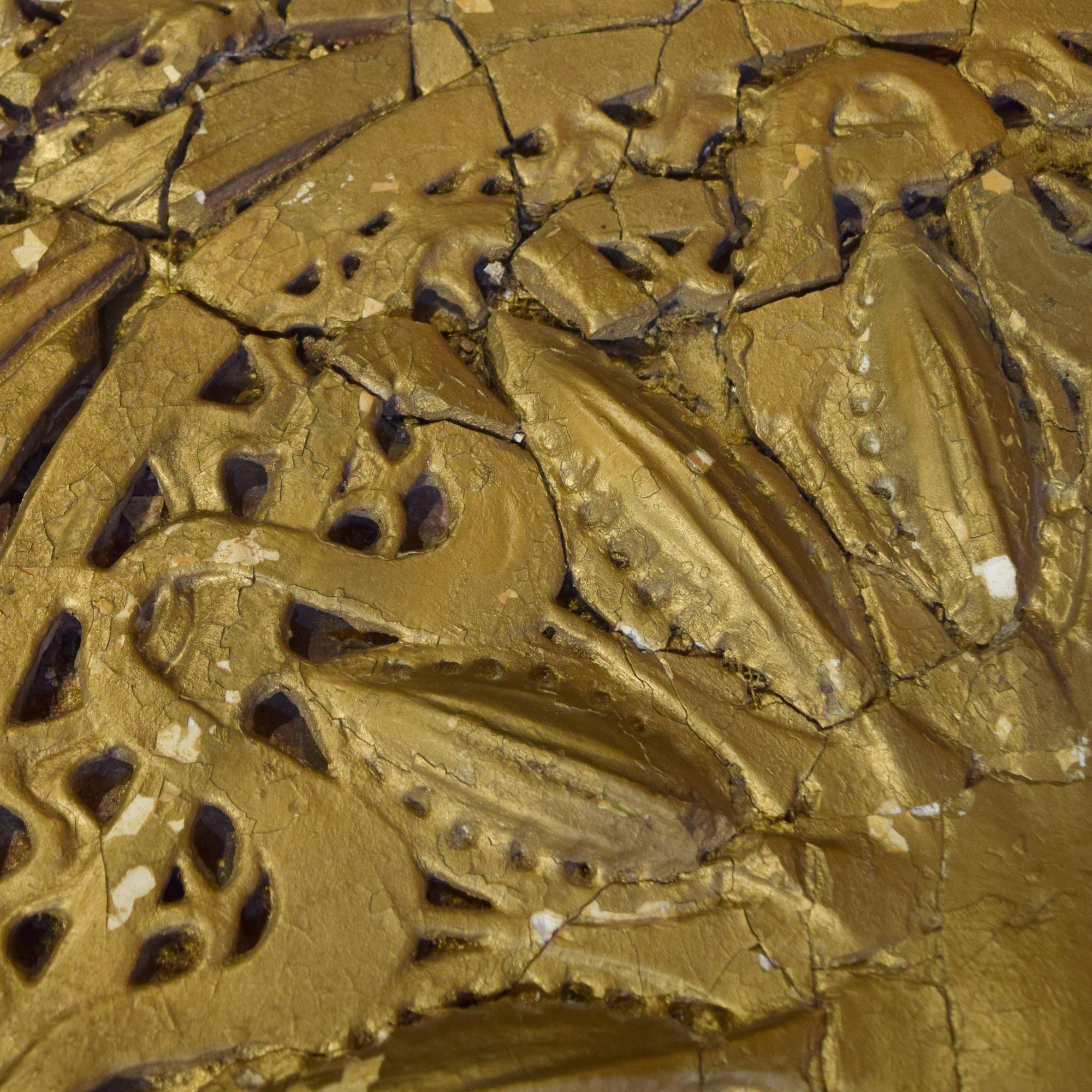 A Sullivan Designed Painted Plaster Panel from the Garrick Theater 29" W x 2" D x 28" H — United States, Circa 1891