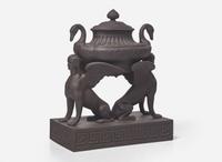A Contemporary Wedgwood Black Basalt Brainstone Vase, UK, 2000