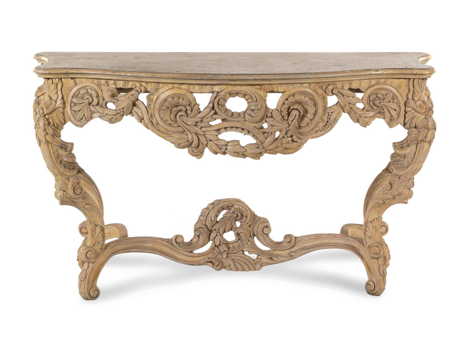 A Louis XV Style Painted Console Table