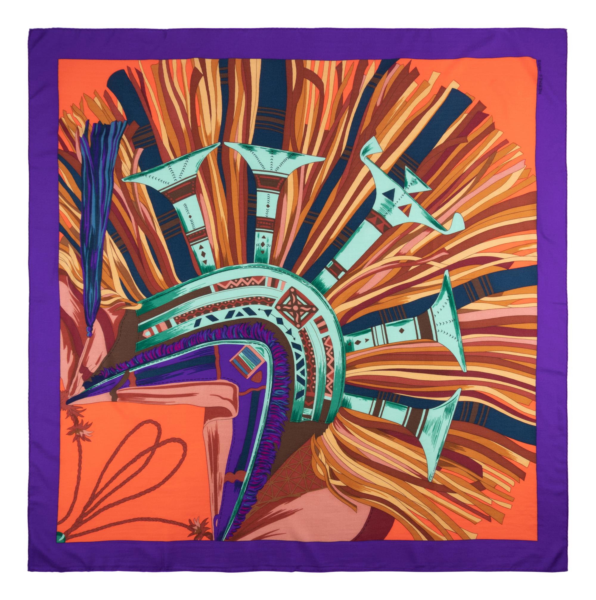 Two Hermès Cashmere and Silk Scarves: One 140cm, One 90cm