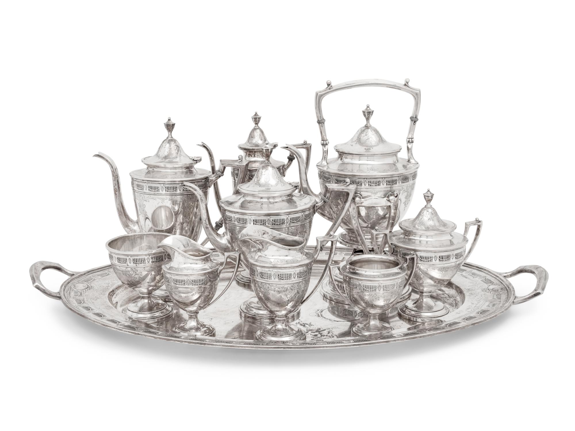 An American Silver Ten-Piece Tea and Coffee Service