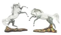 Two Boehm Bisque Porcelain Figures Height of taller 15 inches. — SECOND HALF 20TH CENTURY