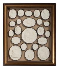 Four Framed Groups of Grand Tour Plaster Intaglios