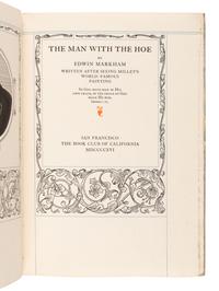 [JOHN HENRY NASH – THE BOOK CLUB OF CALIFORNIA.] MARKHAM, Edwin (1852-1940). The Man with the Hoe . San Francisco: John Henry Nash for the Book Club of California, 1916.