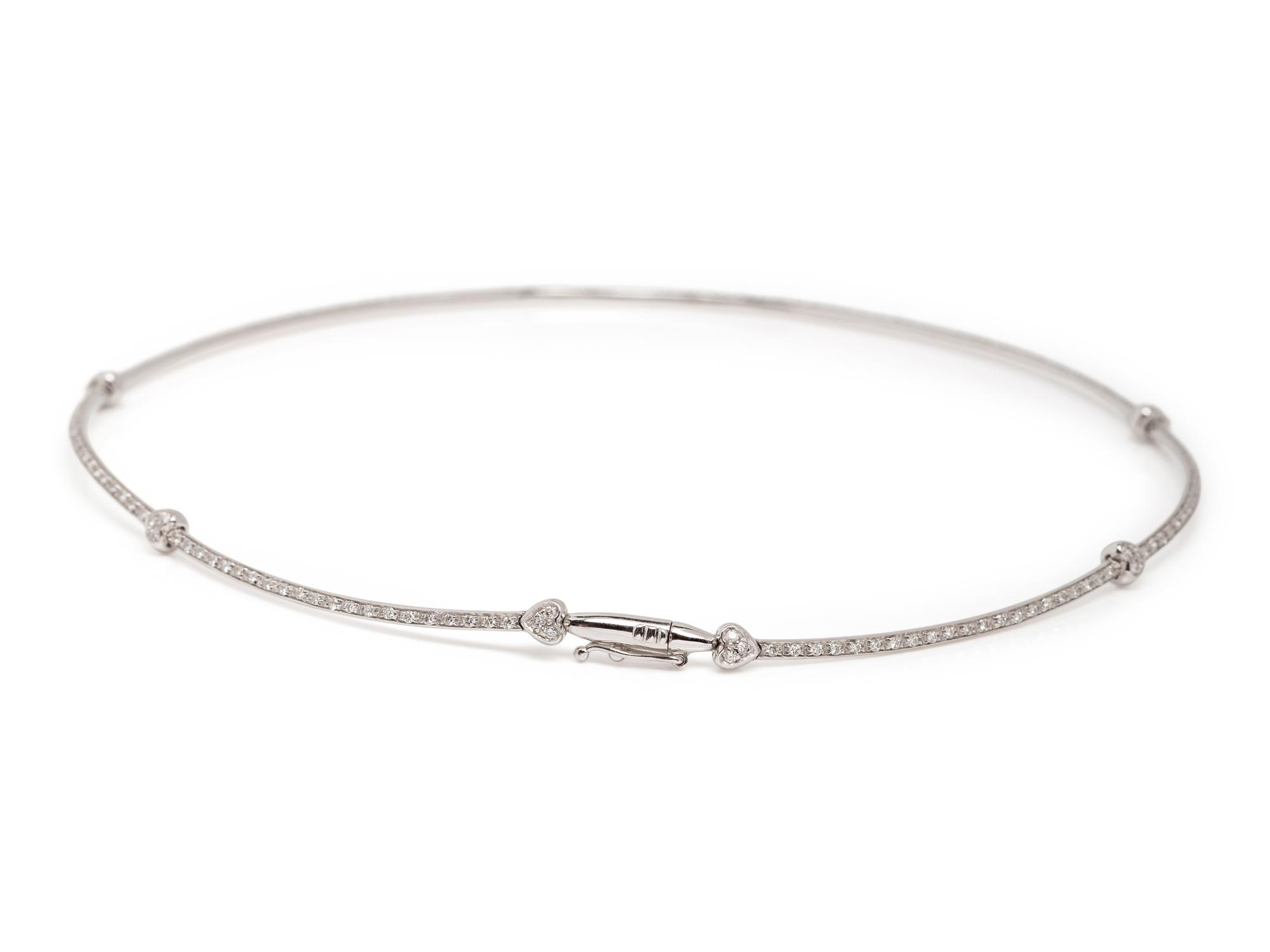 WHITE GOLD AND DIAMOND EARRINGS AND NECKLACE