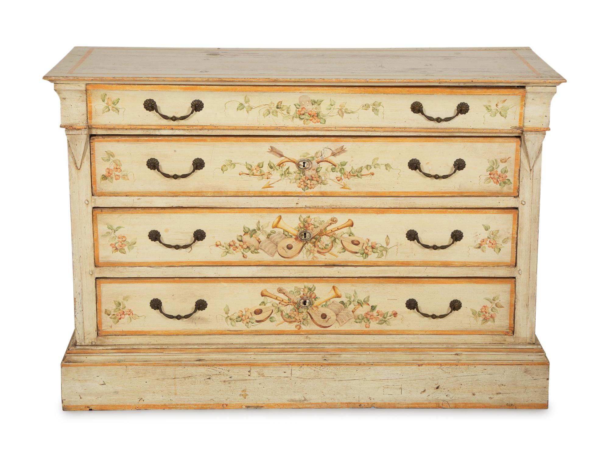 A Venetian Style Painted Commode