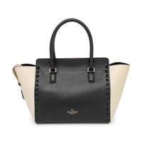 Valentino, Rockstud Tote in Black & Cream Leather