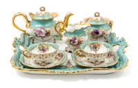 A Dresden Porcelain Tete-a-Tete Width of tray 15 1/4 inches. — AMBROSIUS LAMM, 19TH/20TH CENTURY