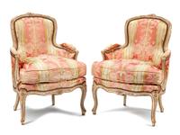 A Pair of Italian Painted Bergères