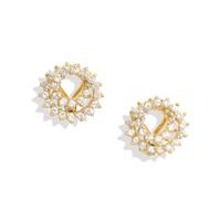 DIAMOND AND YELLOW GOLD EARRINGS