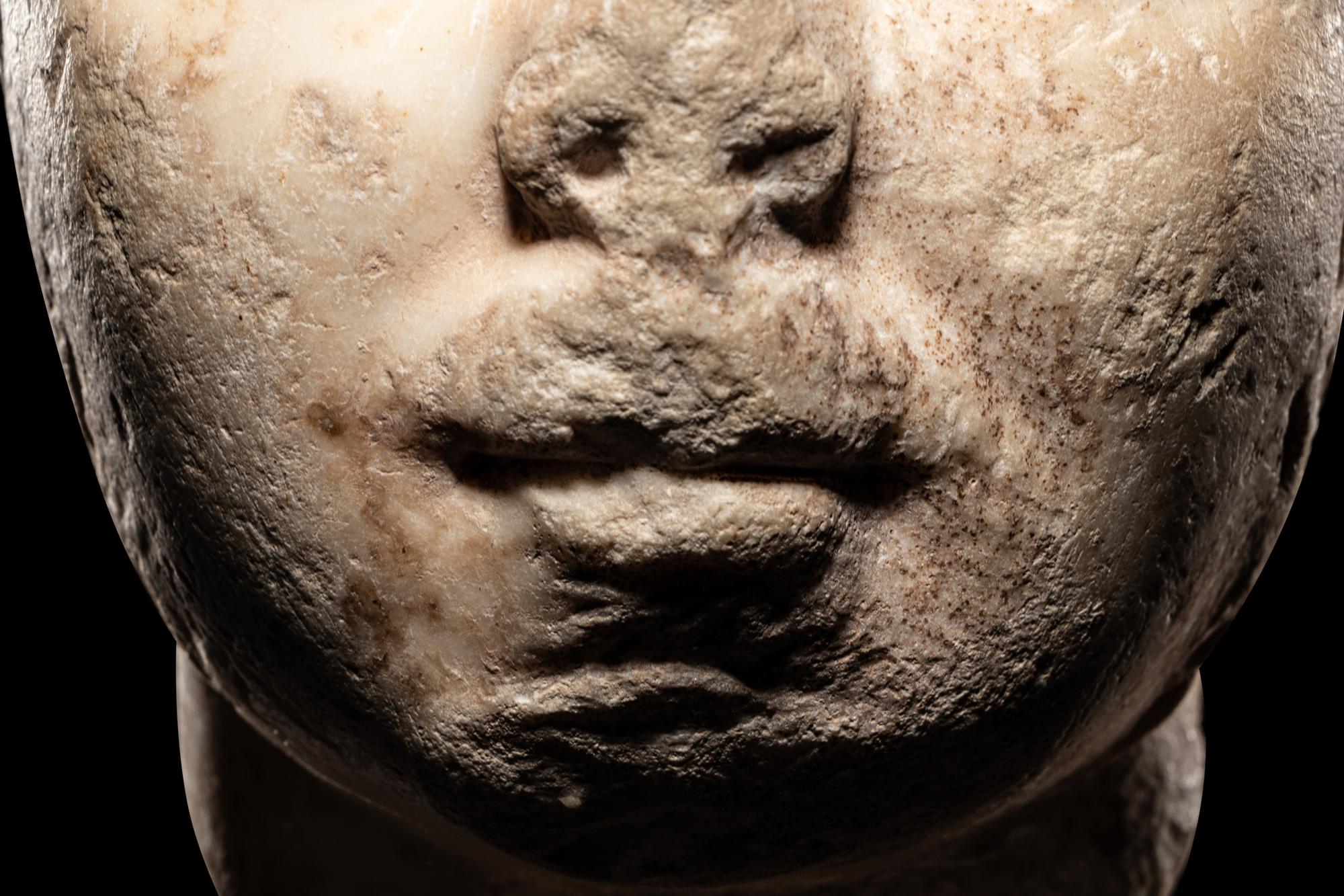 A Roman Marble Portrait Head of Emperor Elagabalus