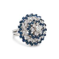 DIAMOND AND SAPPHIRE RING