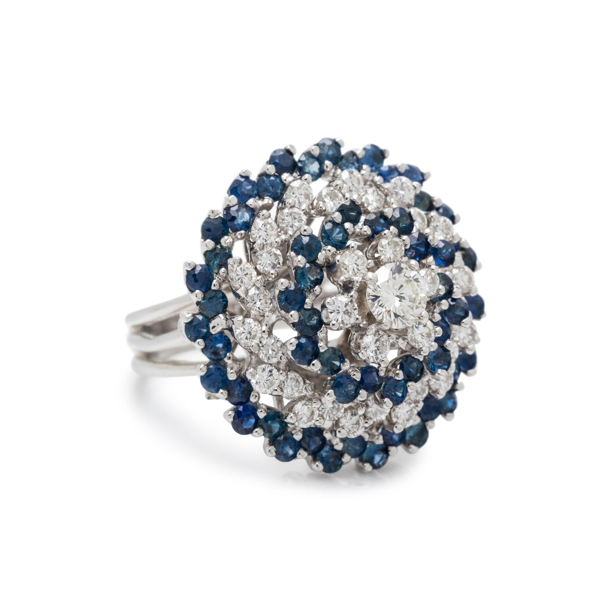 DIAMOND AND SAPPHIRE RING