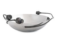 A Michael Aram Stainless Steel and Patinated Bronze Bowl