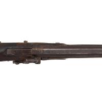 Percussion Altered Belgian Northwest Trade Gun Marked Barnett