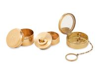 Two Cartier Gold Pill Boxes and Another Gold Pill Box