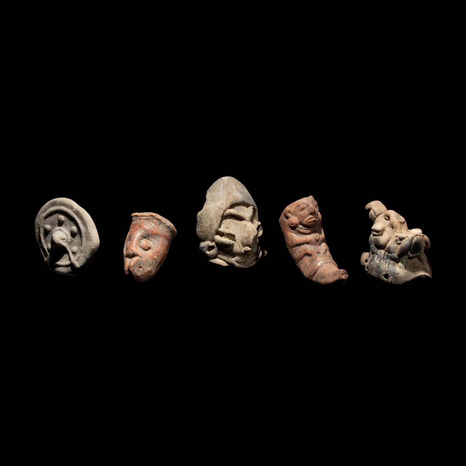 Five Pre-Columbian Terracotta Zoomorphic Fragments