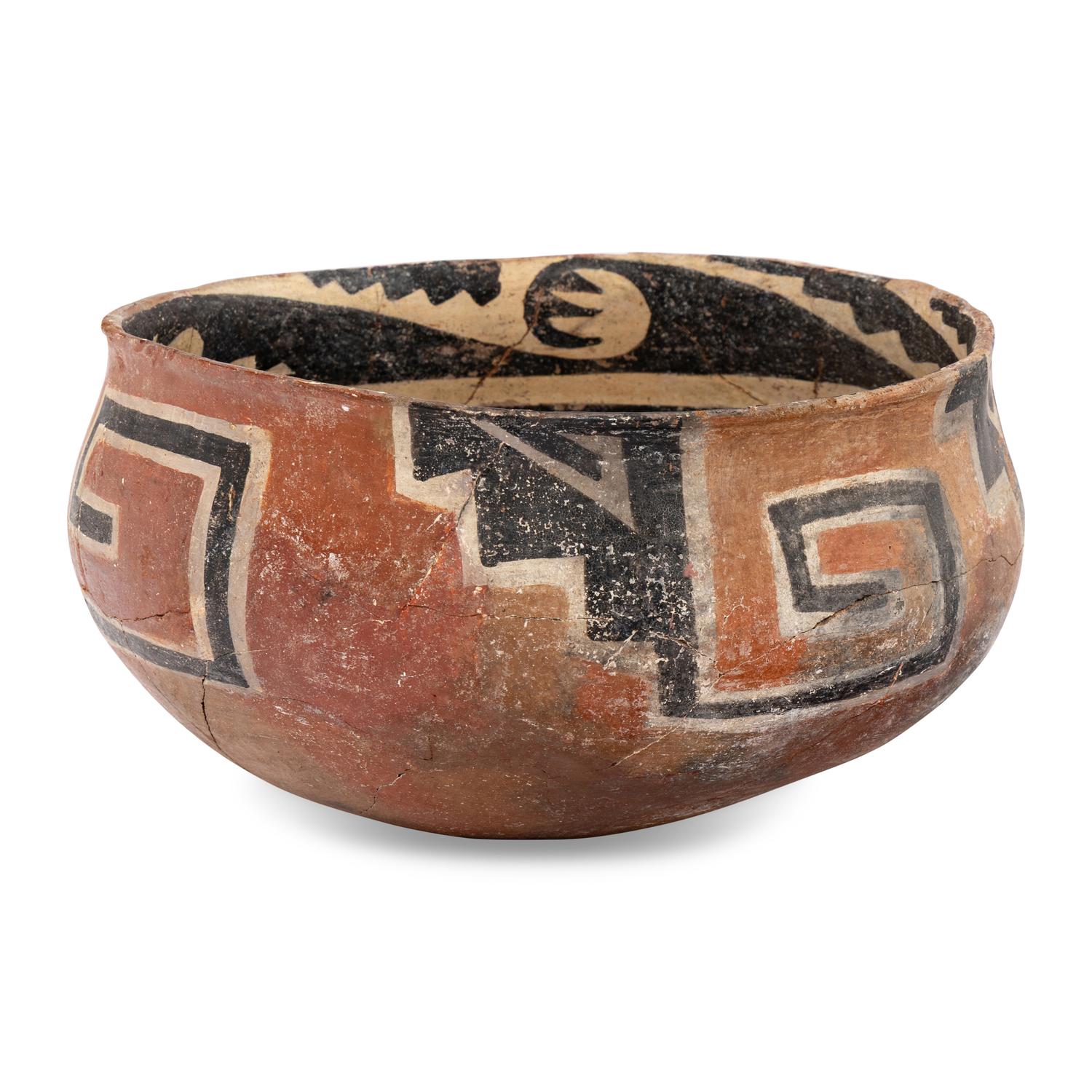 Ancestral Pueblo, Tonto Polychrome Pottery Bowl