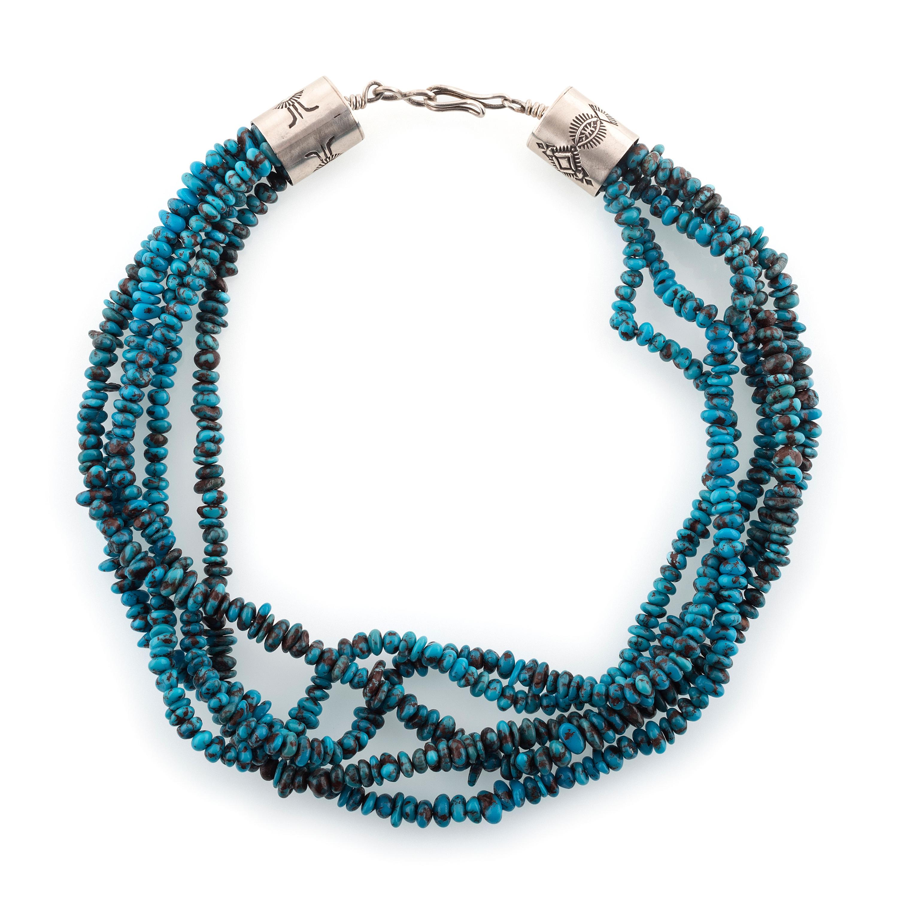 Pueblo Multi-Strand Turquoise Nugget Necklace