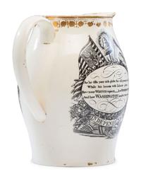 A Liverpool Transfer-Printed Creamware 'George Washington / Liberty and Independence' Pitcher