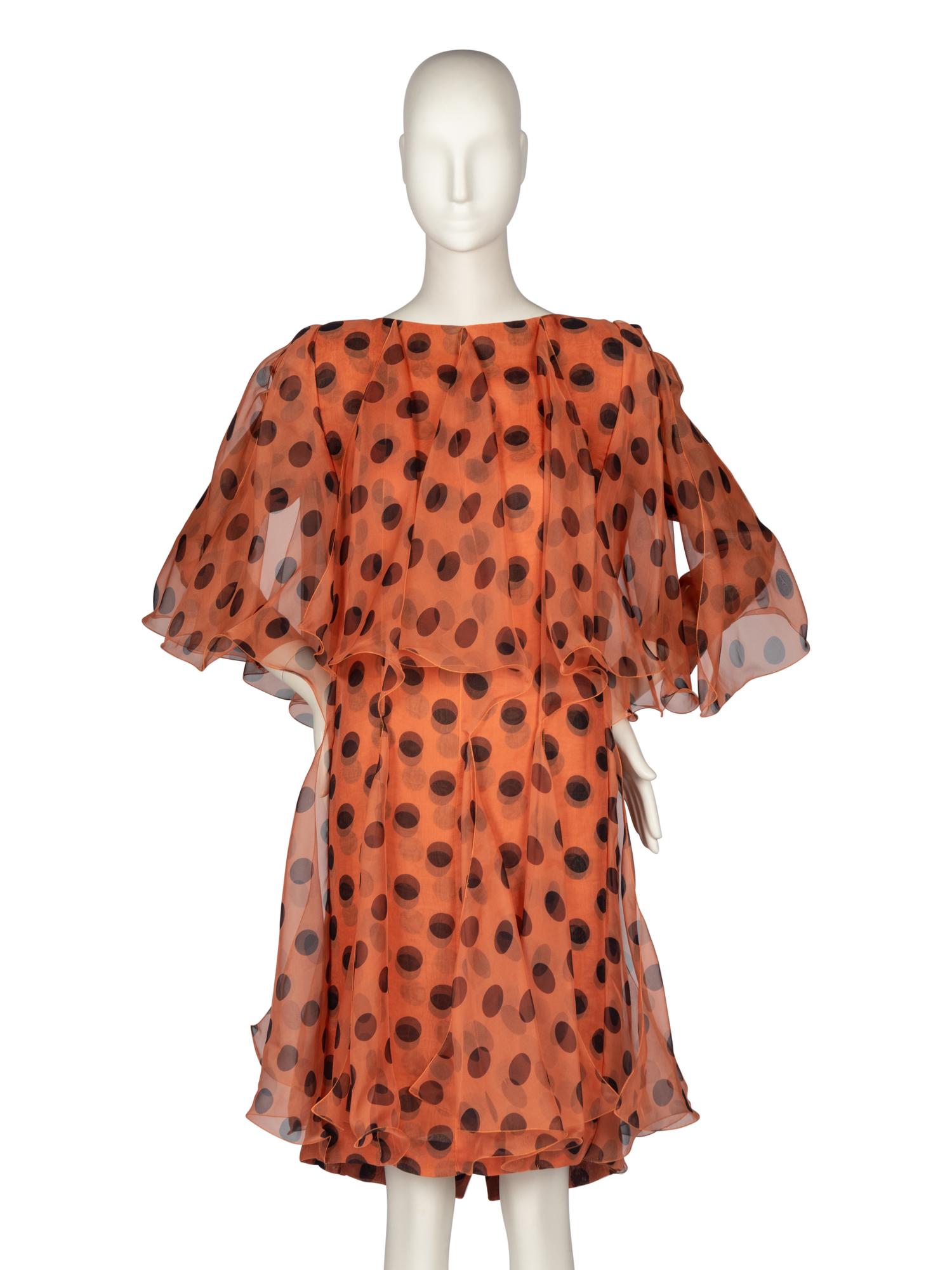 Pierre Cardin Haute Couture Polka Dot Dress