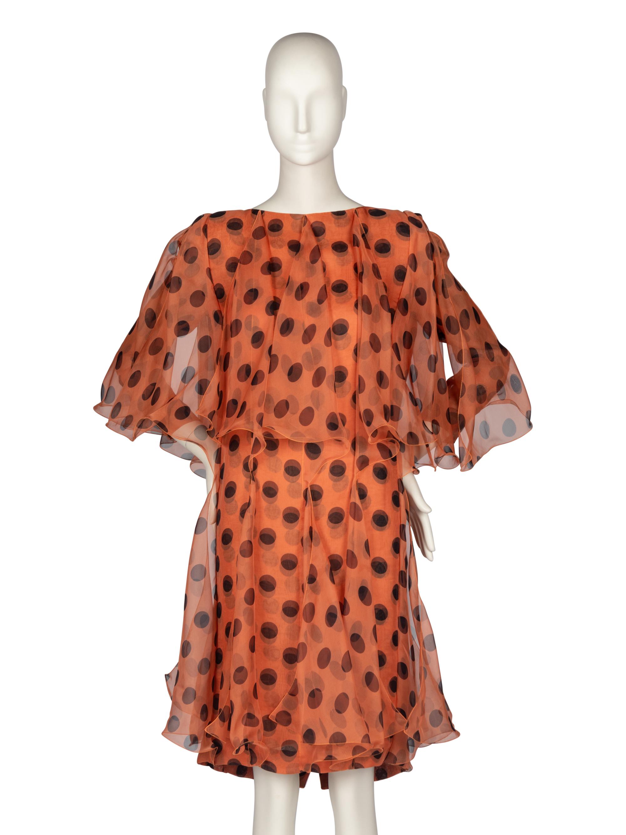 Pierre Cardin Haute Couture Polka Dot Dress