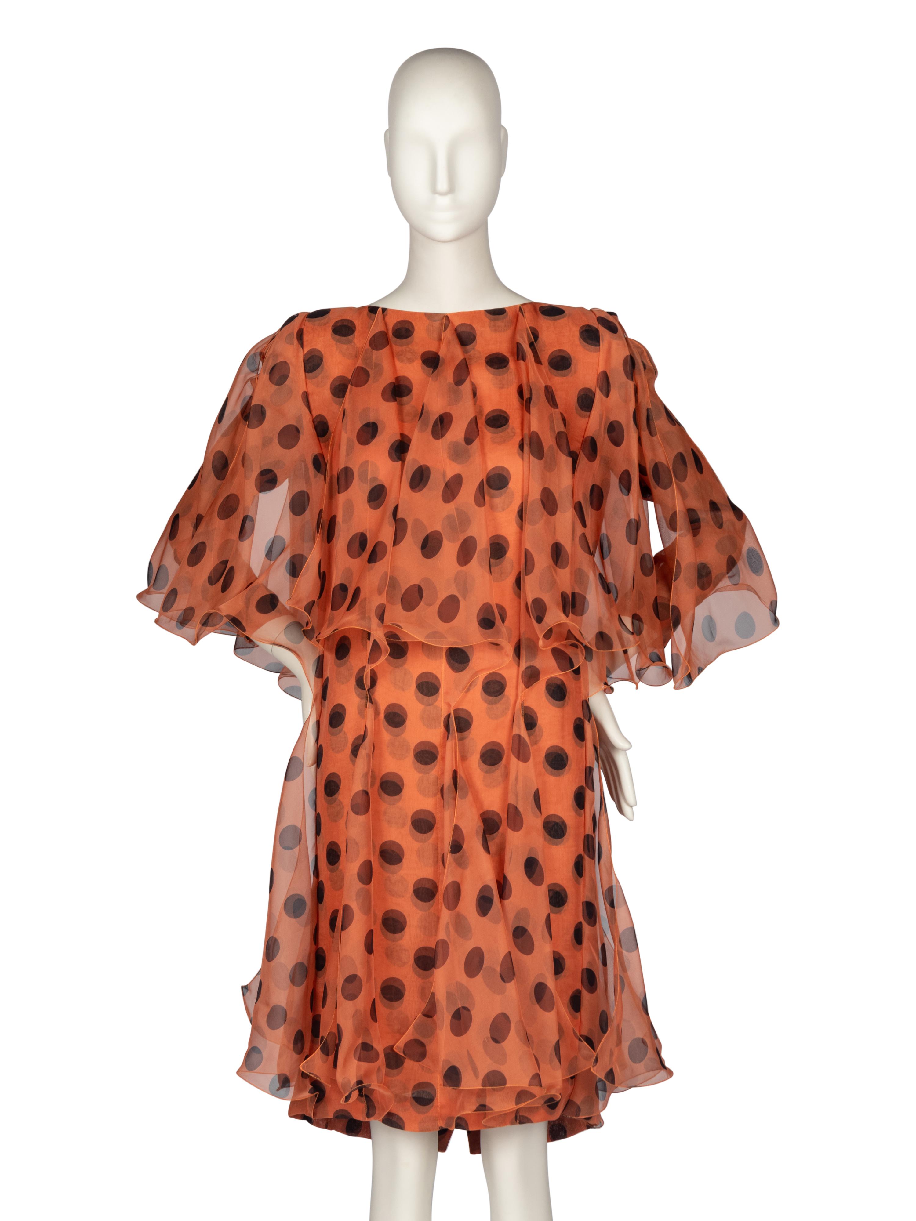 Pierre Cardin Haute Couture Polka Dot Dress