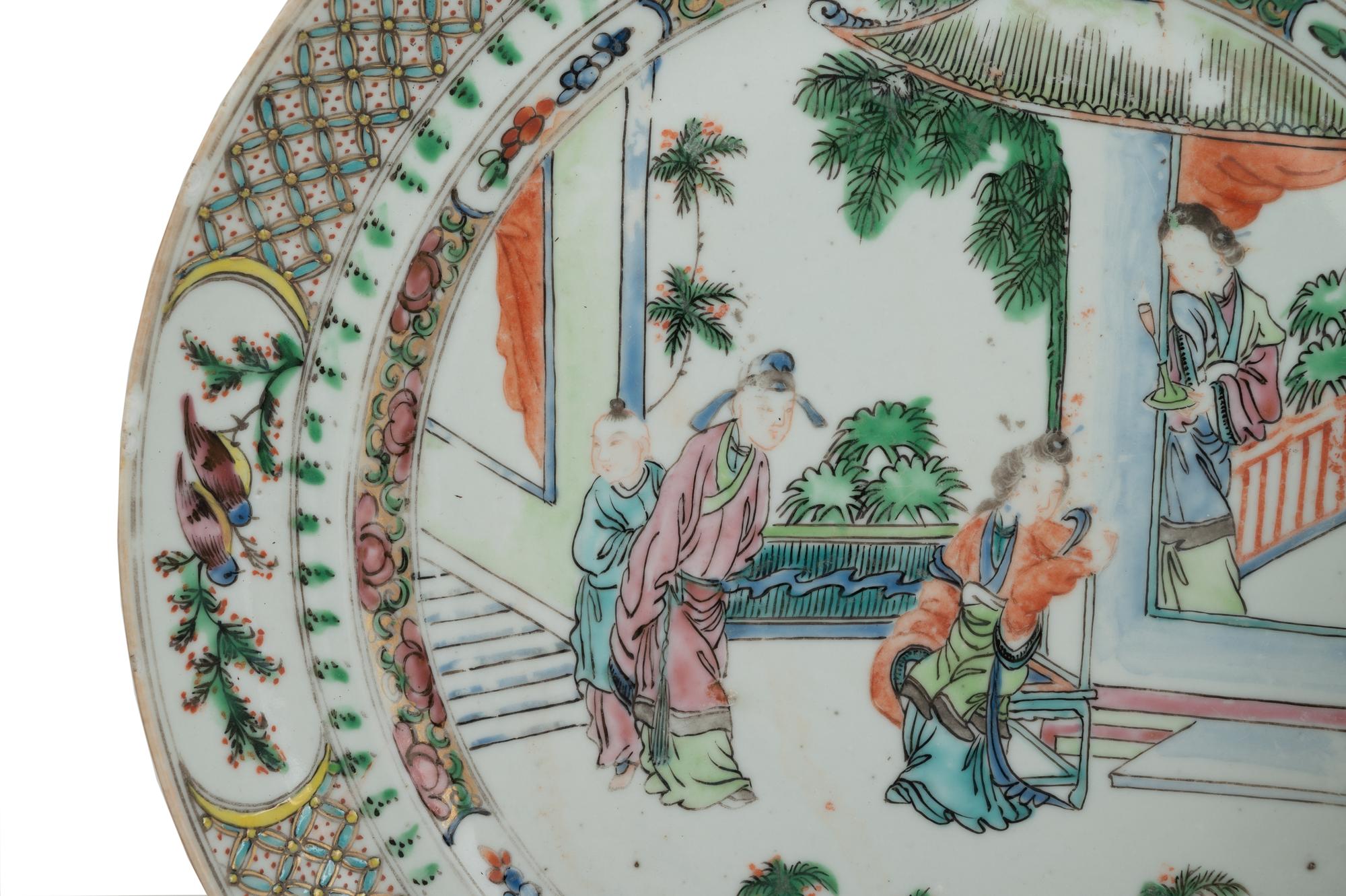 Eight Chinese Famille Rose Porcelain Plates