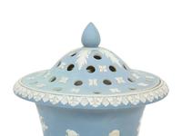 A Large Wedgwood Jasperware Bough Vase and a Wine Cooler