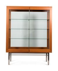 A Contemporary Blonde Wood Vitrine — 20TH CENTURY