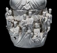 A Chinese Blanc-de-Chine Porcelain Figure of Guanyin