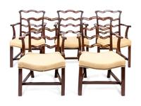A Set of Five George III Style Mahogany Dining Chairs