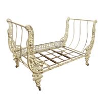 A Cast Iron Child's Bed 46.5" W x 23" D x 30.5" H, — Italy, 19th Century