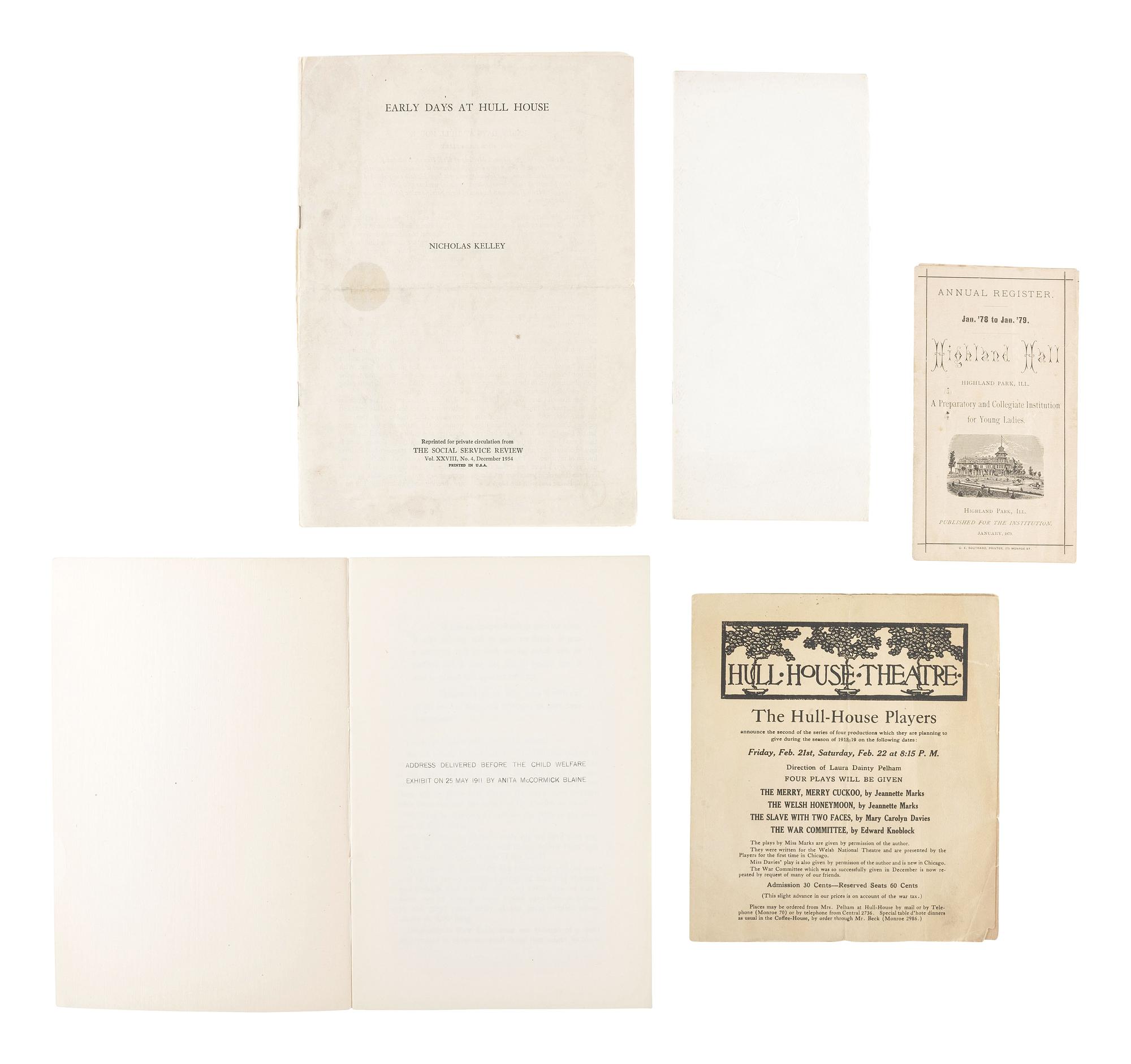 [WOMEN]. A group of pamphlets, handbills, and other ephemera related to women's suffrage, temperance, and educational movements, comprising: