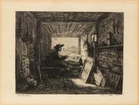 A group of four 19th and 20th Century European Prints (After James Abbott McNeill Whistler, William Hogarth, Charles François Daubigny and an unknown artist)