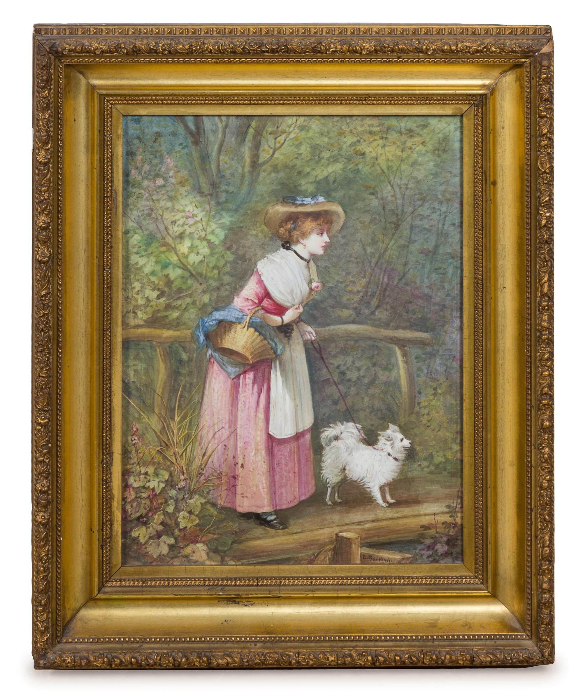 A Continental Porcelain Plaque Height 16 x width 12 inches.
