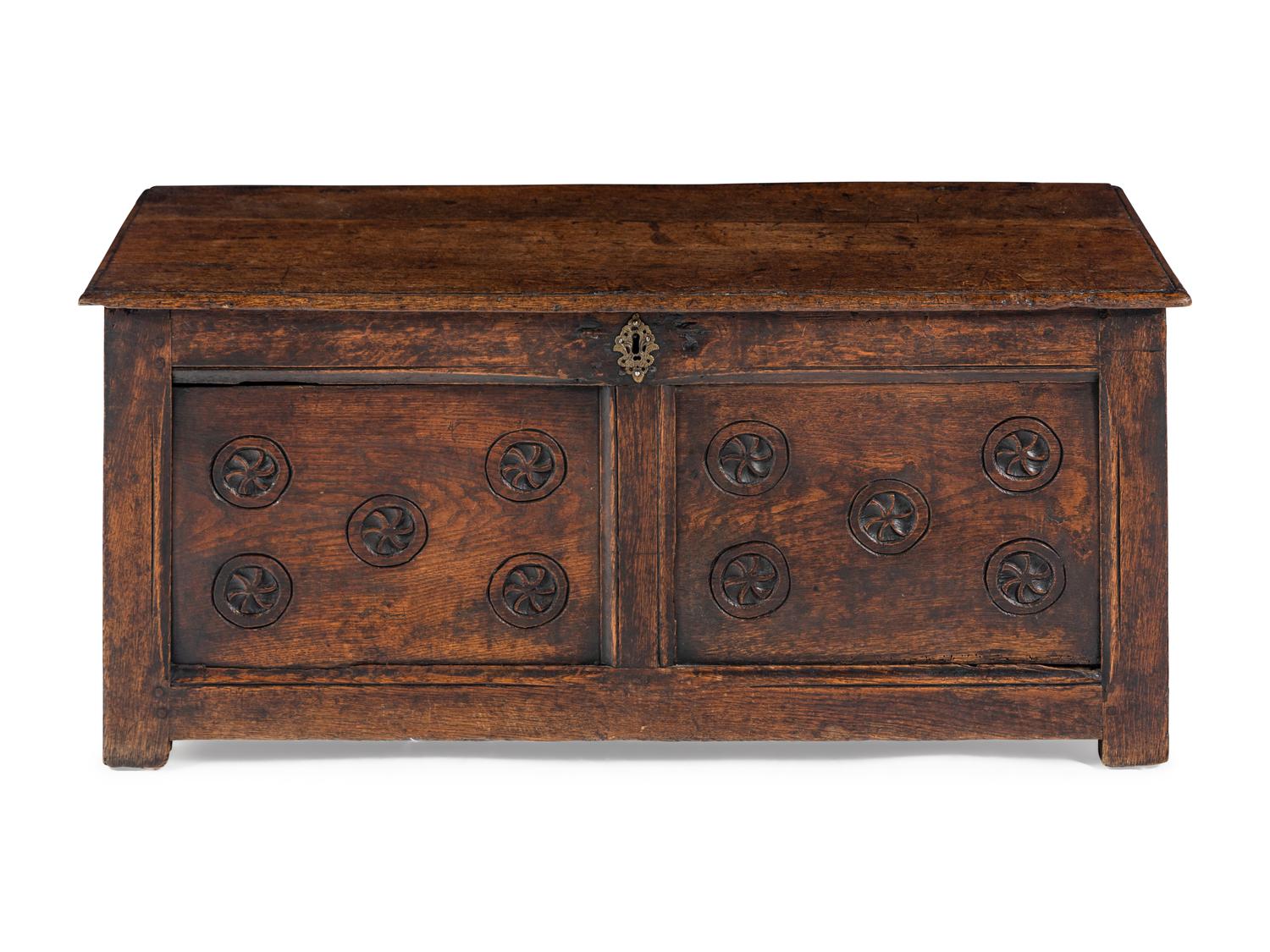 A Charles II Oak Coffer