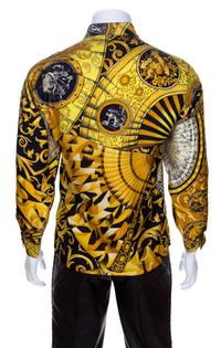 A Gianni Versace Silk Print Shirt, No size.