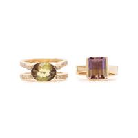 COLLECTION OF YELLOW GOLD AND GEMSTONE RINGS