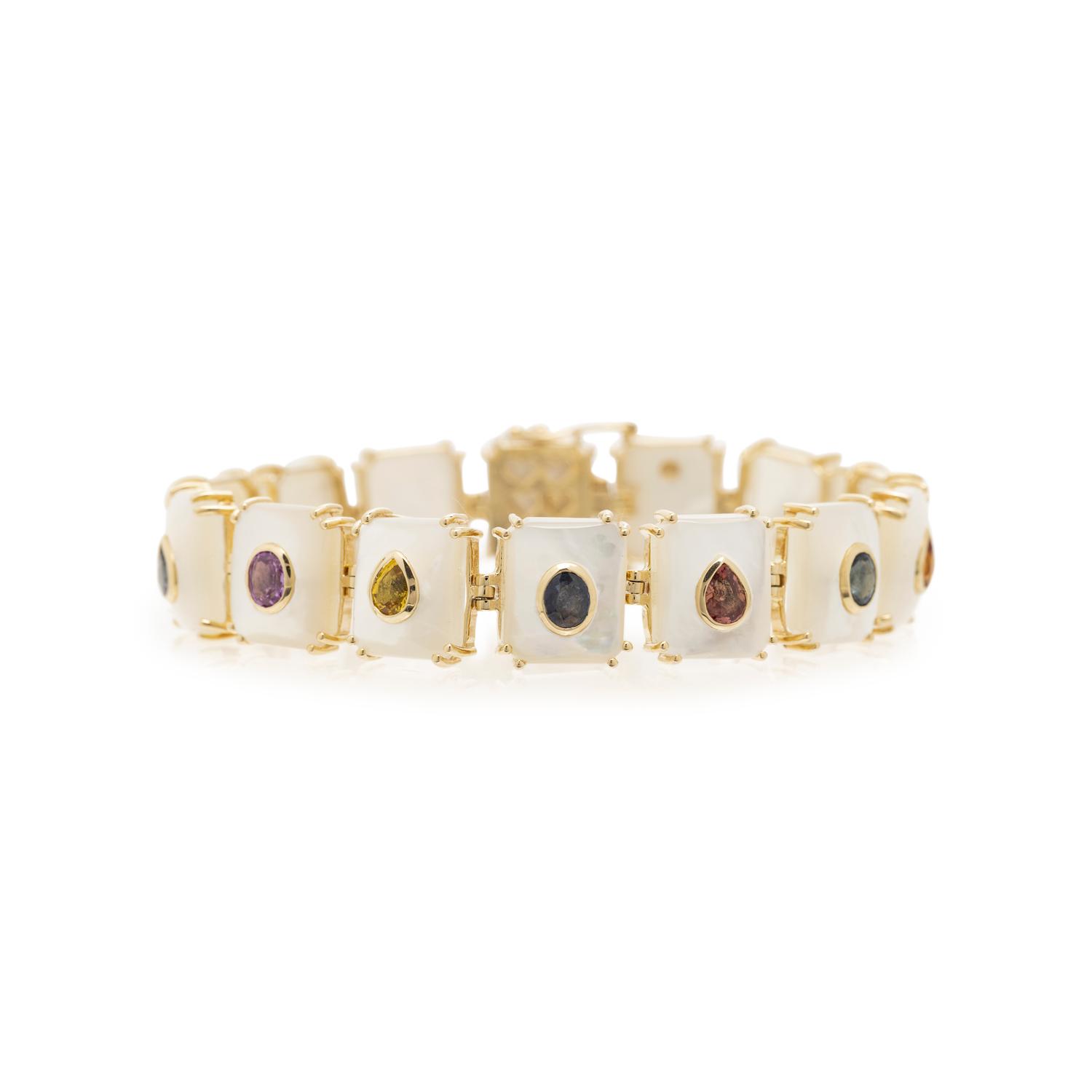 COLLECTION OF MOTHER-OF-PEARL AND GEMSTONE JEWELRY