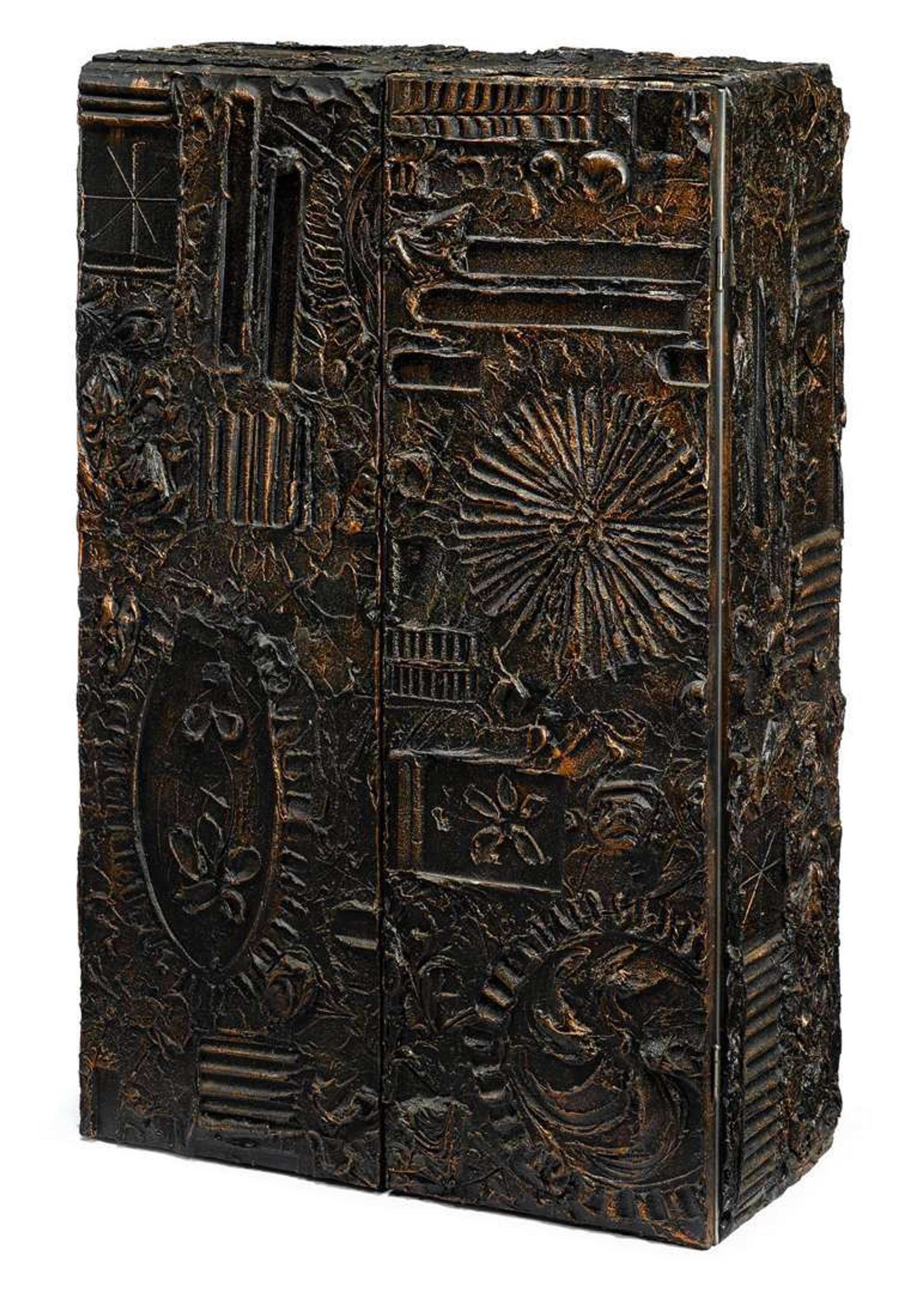 Sculpted two door cabinet paul evans (1931-1987)