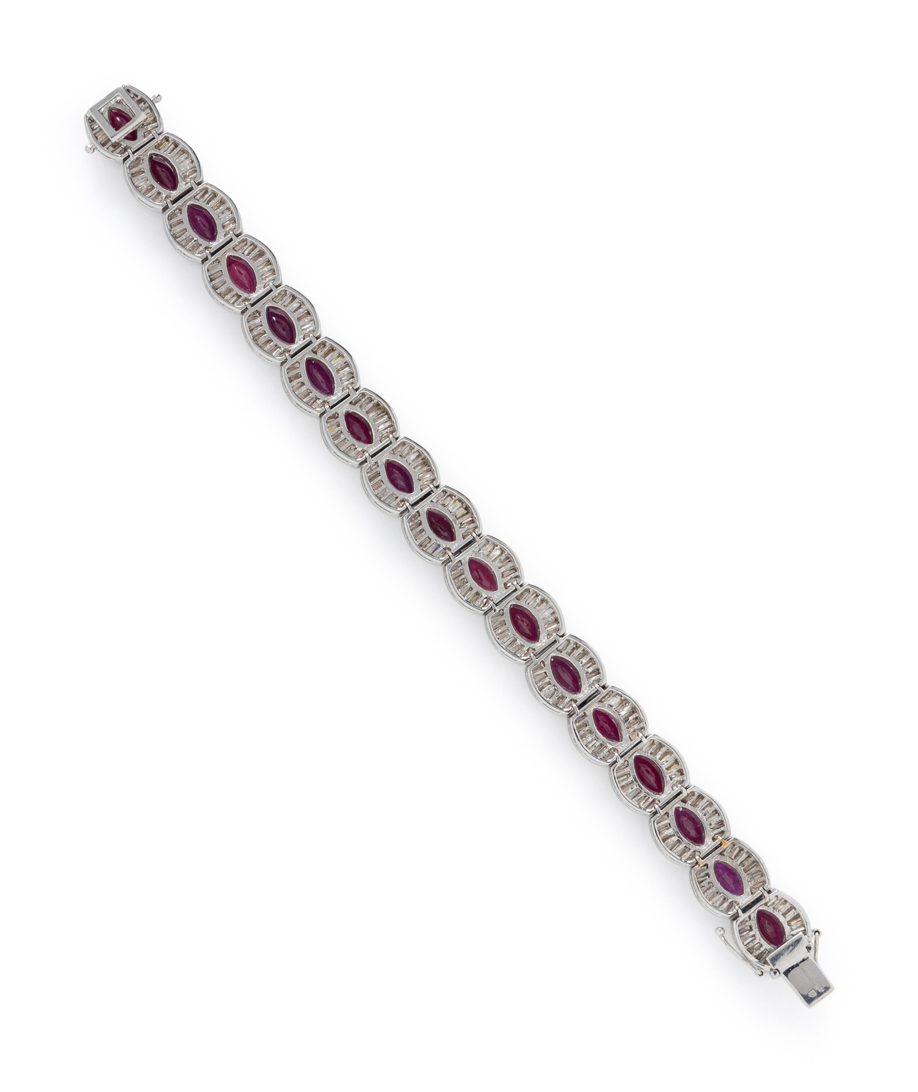 RUBY AND DIAMOND BRACELET